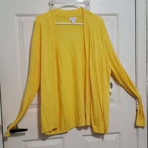 Yellow cardigan